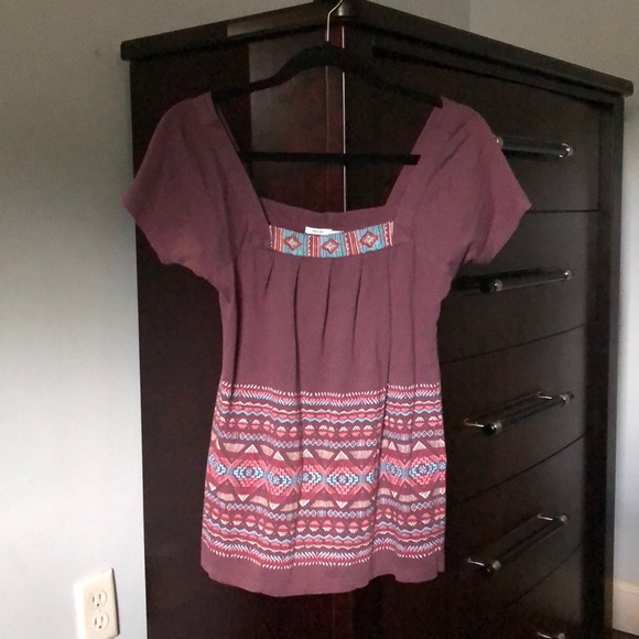 Kimchi Blue - Purple Baby Doll Shirt - Picture 1 of 4